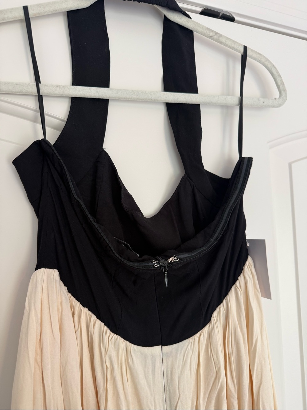 Petal & Pup Black and Cream Halter Maxi Dress - Picture 11 of 12